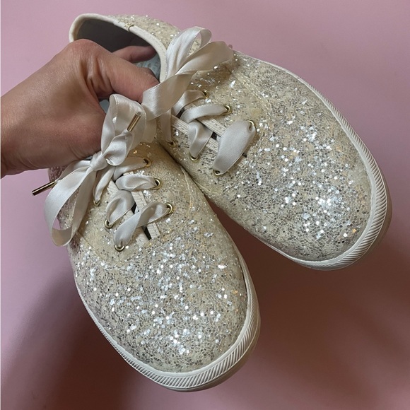 Keds X Kate Spade New York Champion Glitter Sneakers Women’s Size 8 - Picture 10 of 11